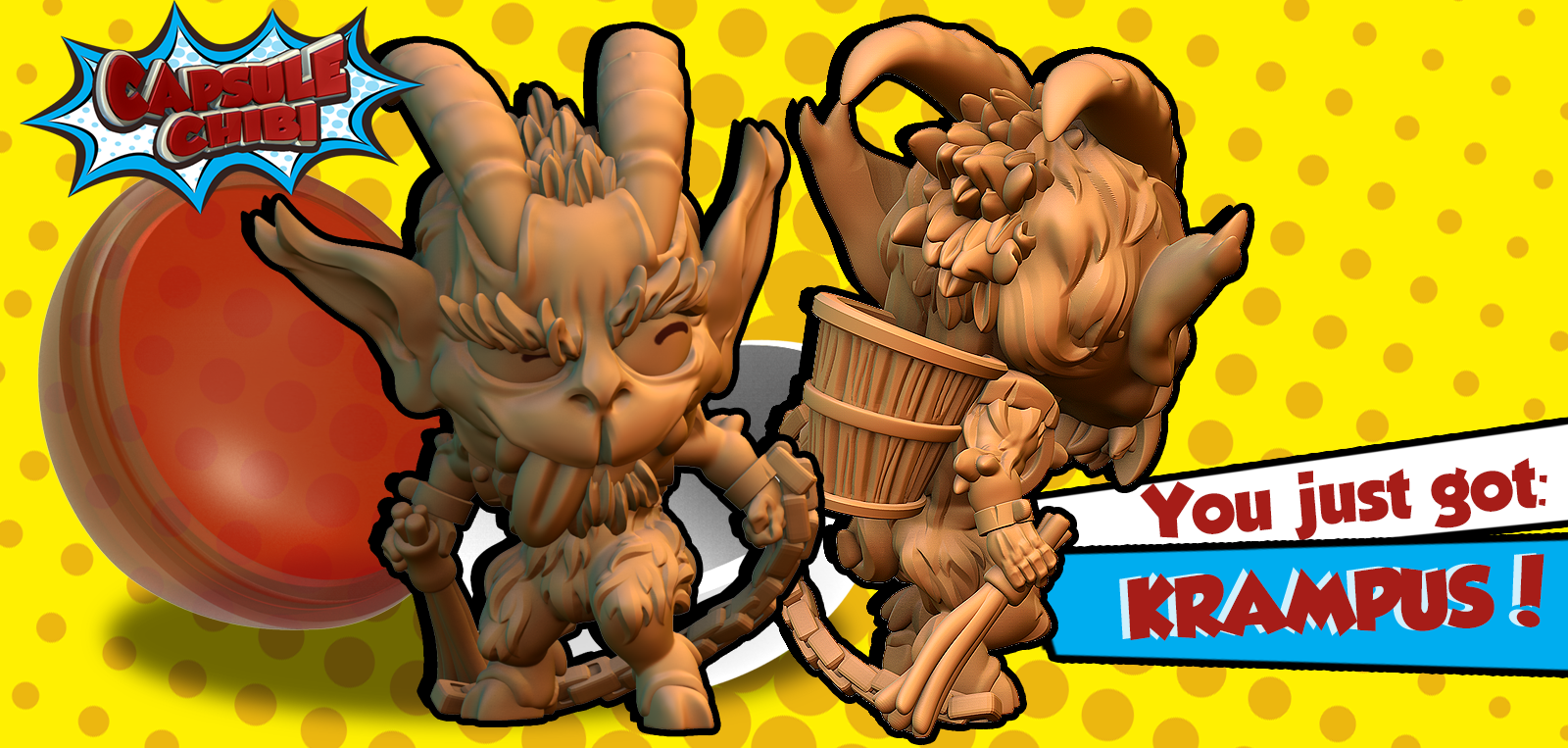 Krampus chibi miniature