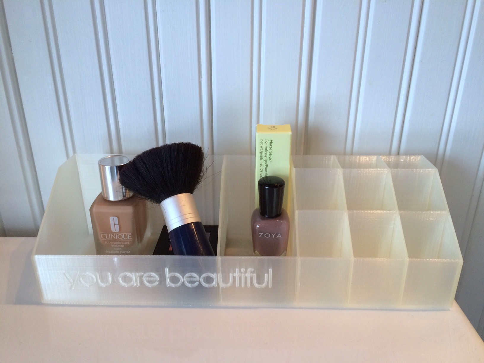 You Are Beautiful Makeup Organizer