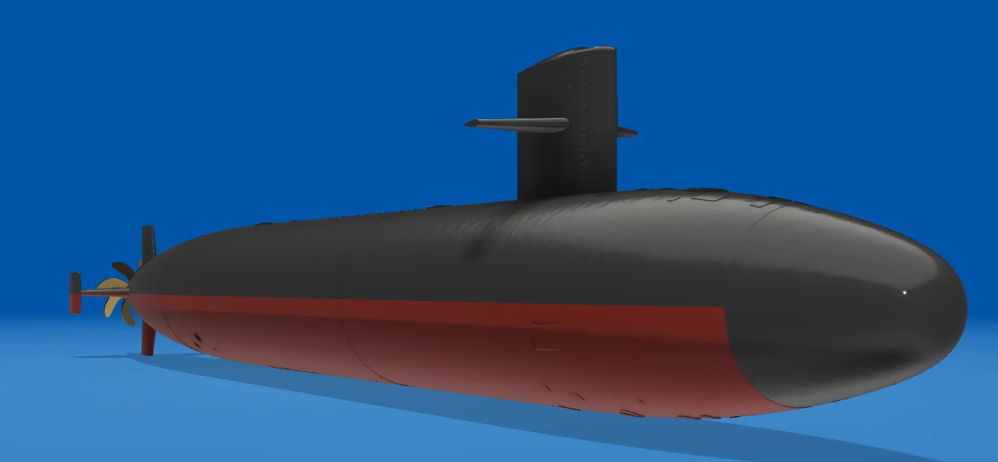 1/180 Scale Sturgeon Class Submarine (Short hull)
