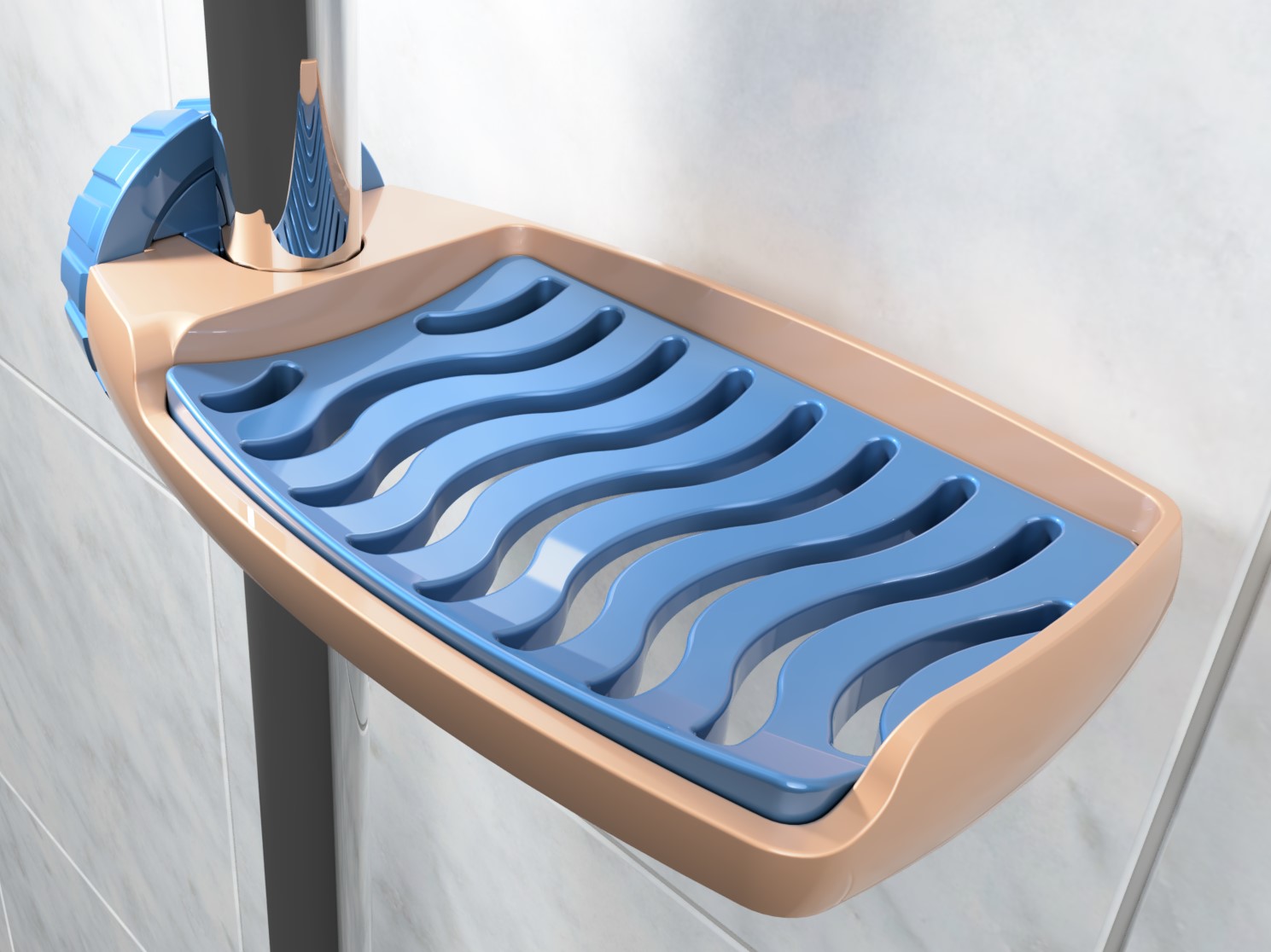Wavy inset for Elegant Soap Dish for your Shower