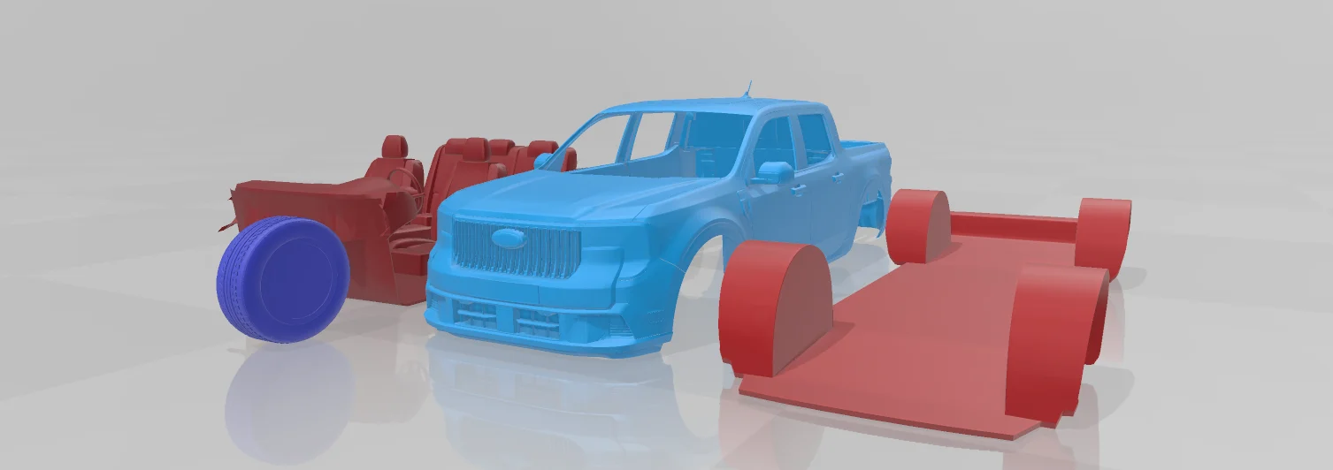 Ford Maverick Lobo 2025  Separate Parts for 3D Printing