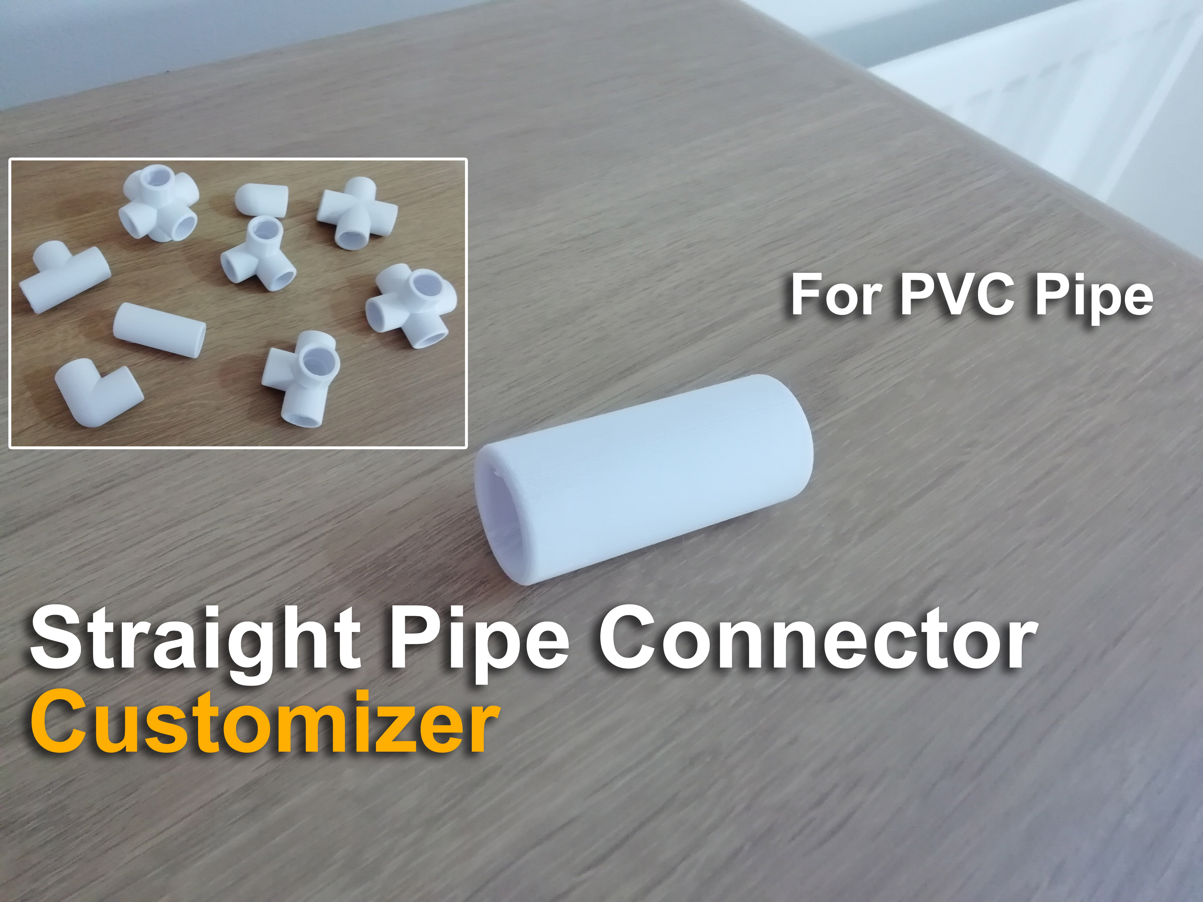 Straight Through Pipe Connector - Customizer