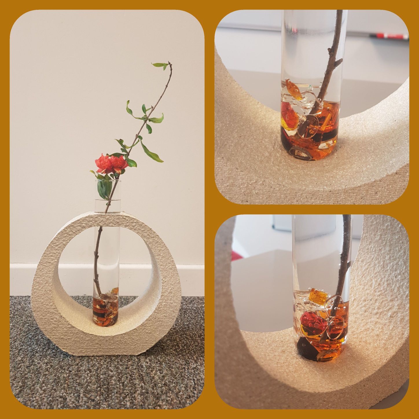 Decorative test tube vase base