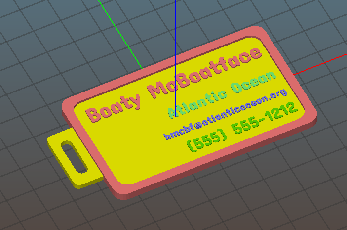 Multi-Material Customizable Luggage / Bag Tag