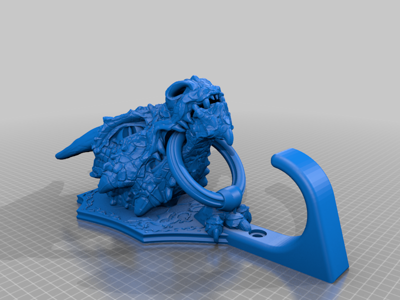 Dragon Head wall hook (remix)