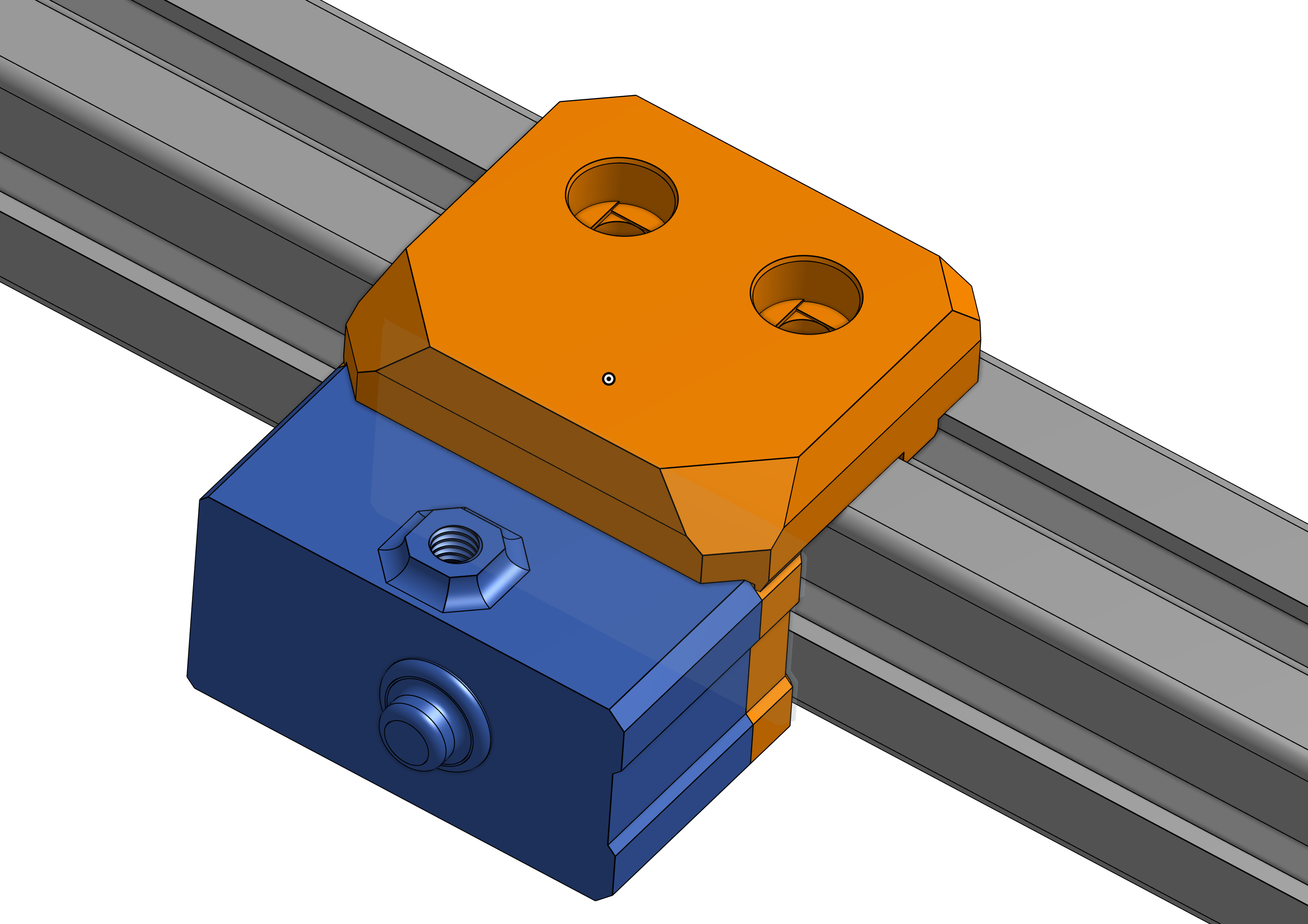 RatRig V-Core 4 parts adaptation to item 3030 Profile6 - BigTreeTech Smart Filament Sensor SFS V2.0 mount