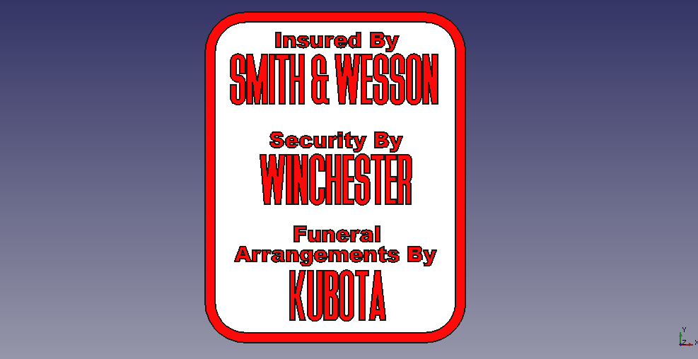 Insured-Security-Funeral Sign Plaque