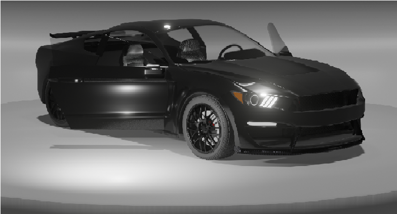 Black Ford Shelby Mustang gt350 2021 3d model 3D model