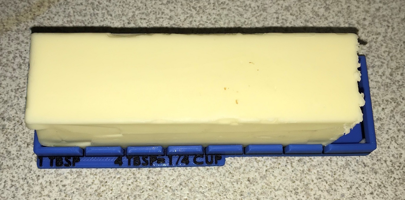 Butter Dish w Tablespoon Marks