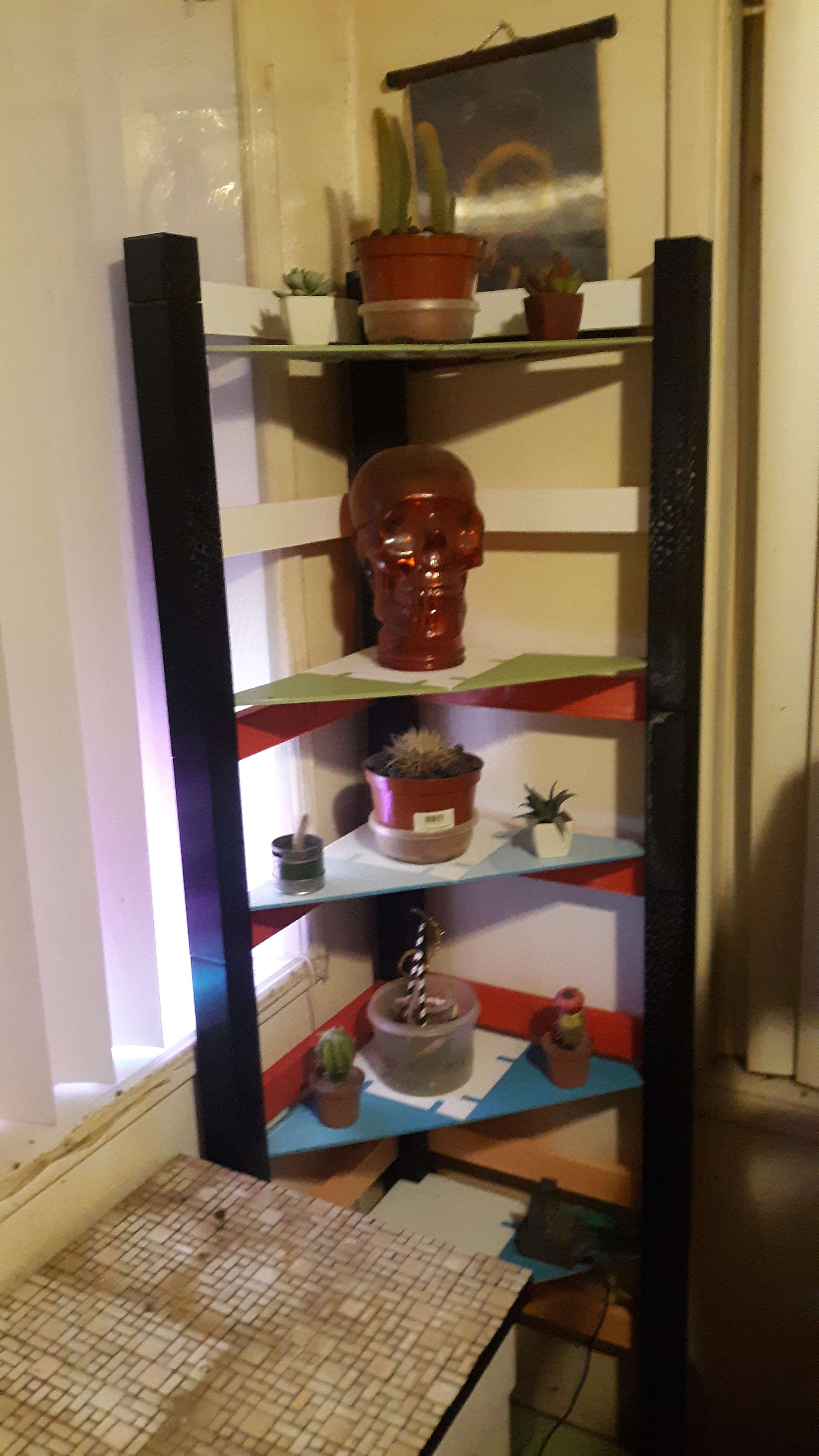 6 layer modular corner shelf