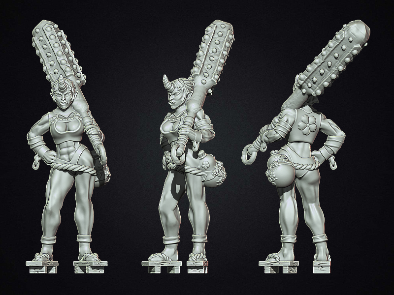 Ogre Troll or oni girl woman. Ogress