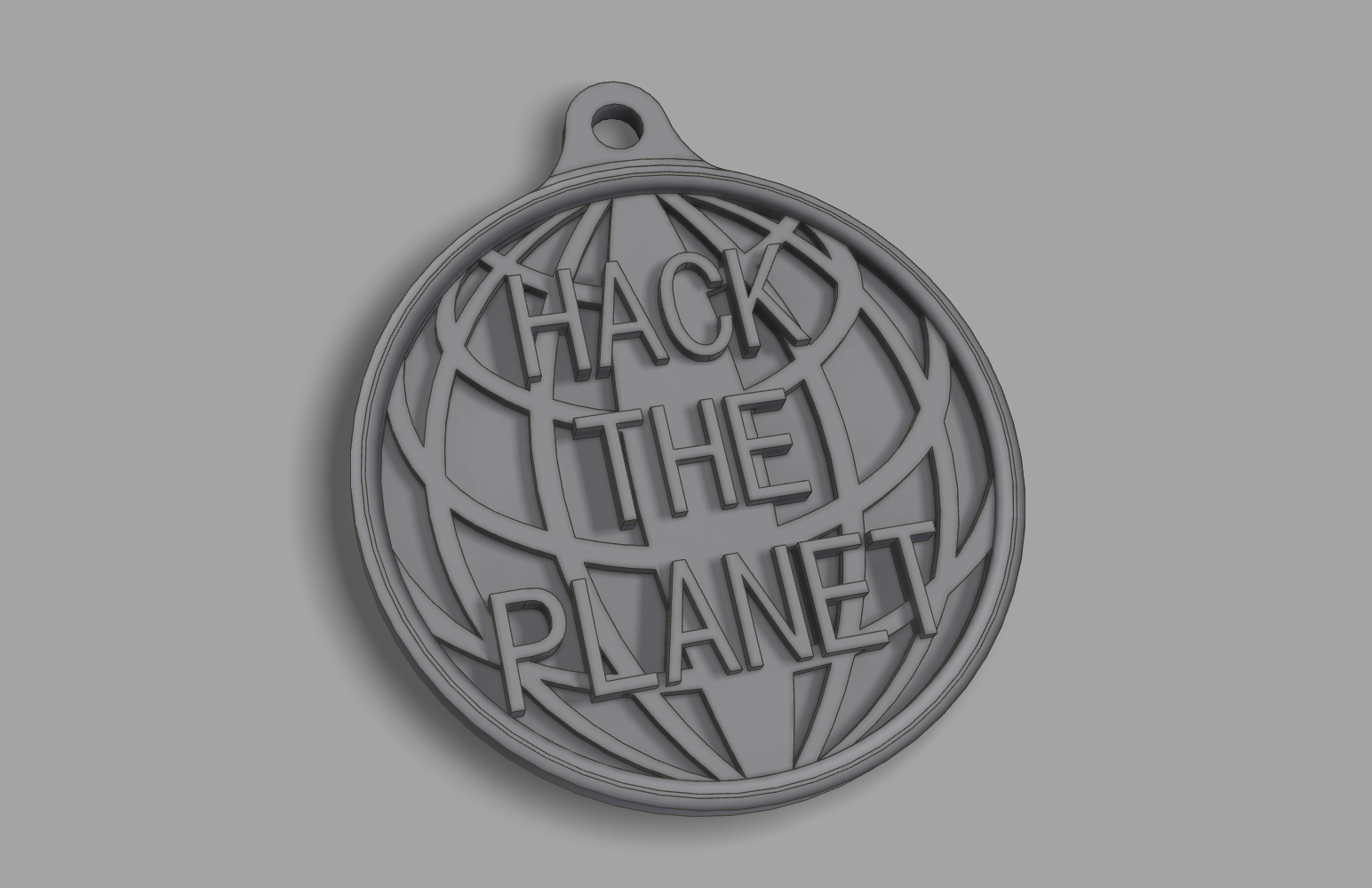 Hack The Planet keychain