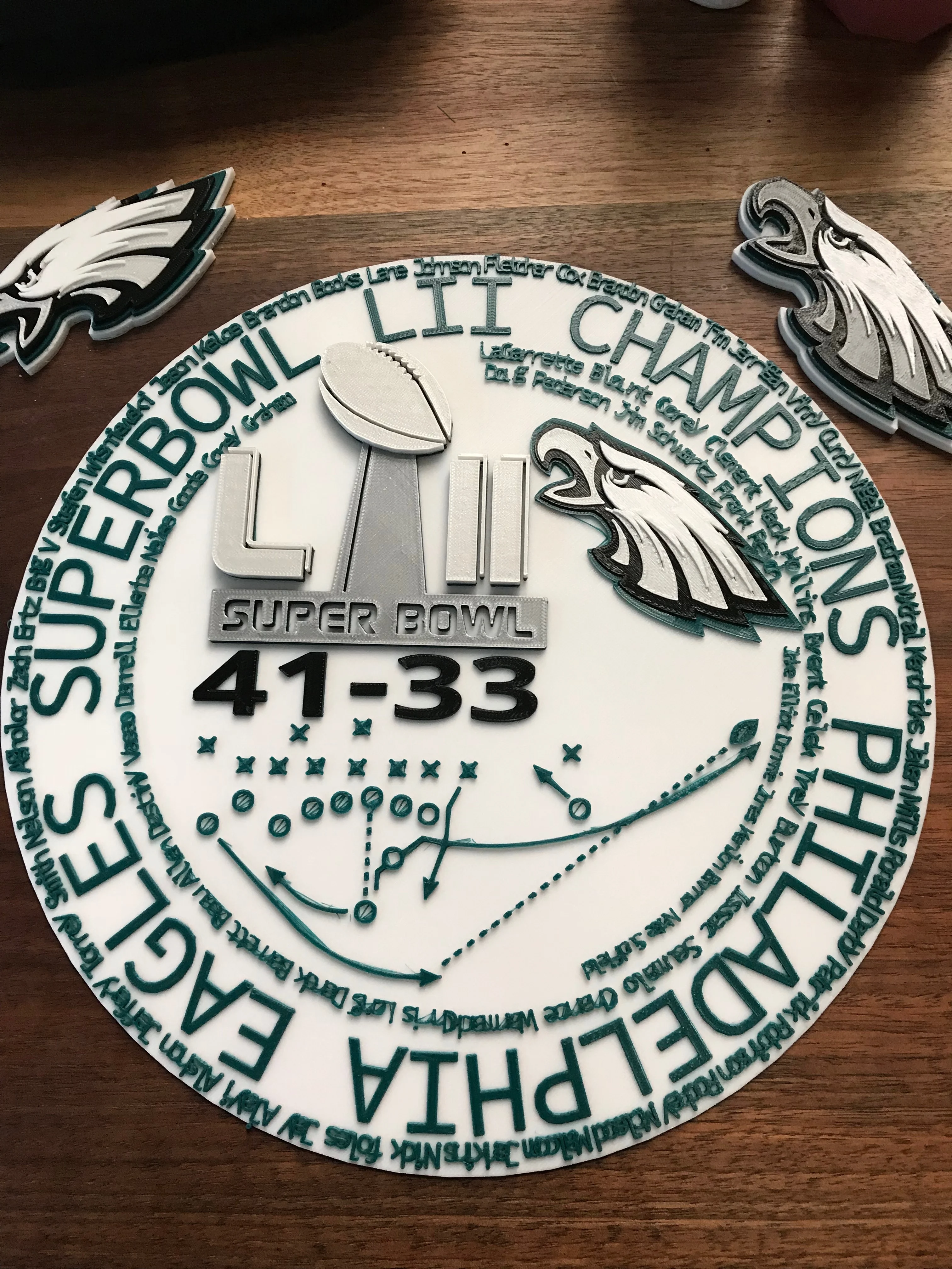 Philadelphia Eagles Superbowl Plaque