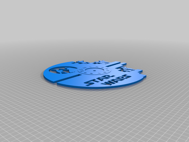 Star Wars Wall Clock (solid or 4-parts sliced)