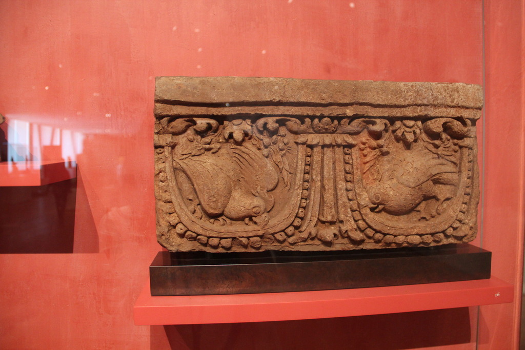 Architectural Panel with Parrots, Indonesia, Java,  9th/10th century (?), Terracotta