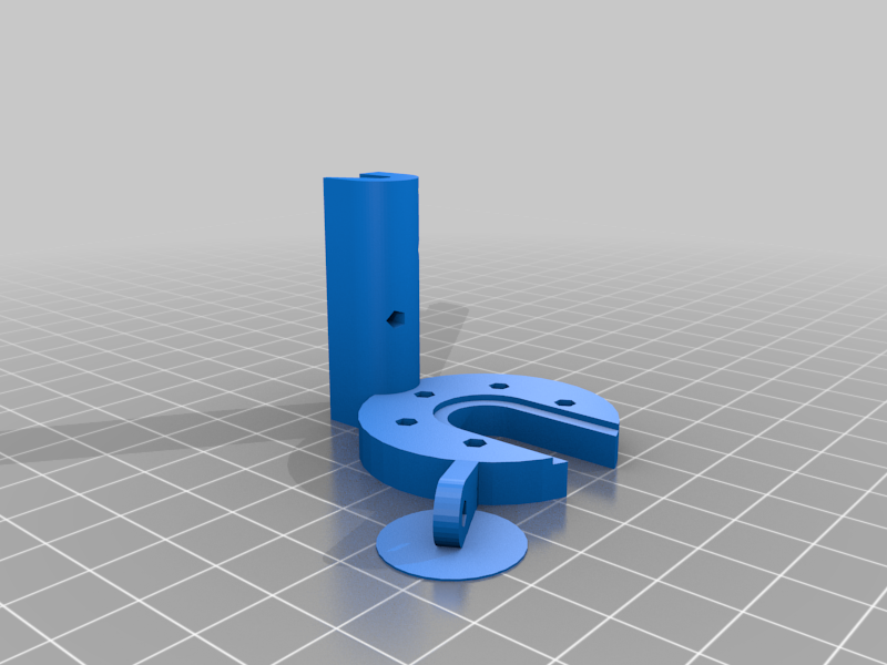 e3d hotend mount for Kossel Mini with z-probe and fan holder arm