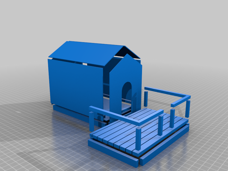 Buildable Dog House v2 (w/ porch)