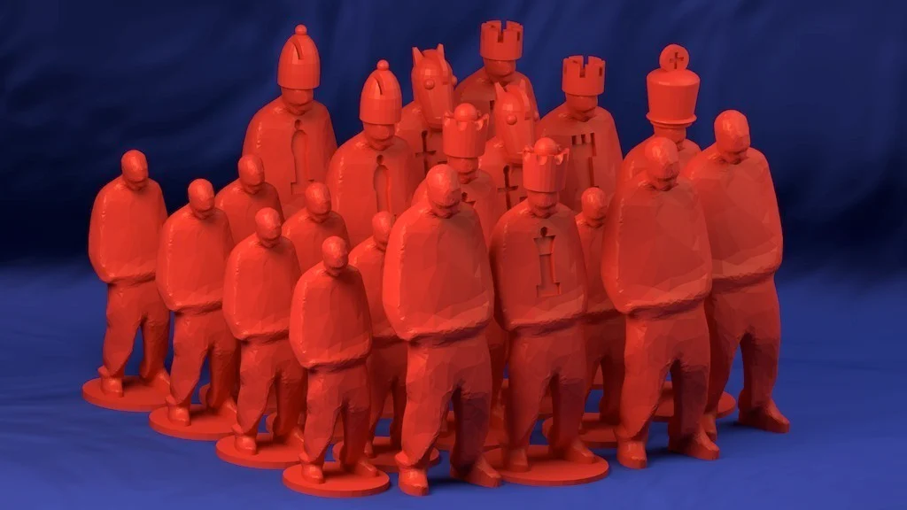 Gangsta Chess Set as one build plate