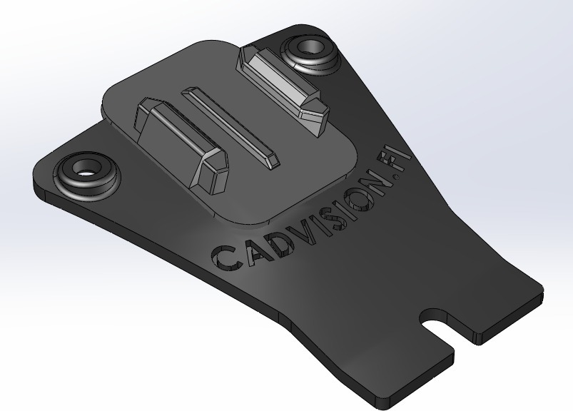 Action camera mount for RC Celica