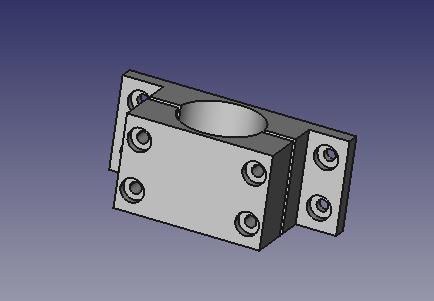 Parametric Pipe Clamp - FreeCAD