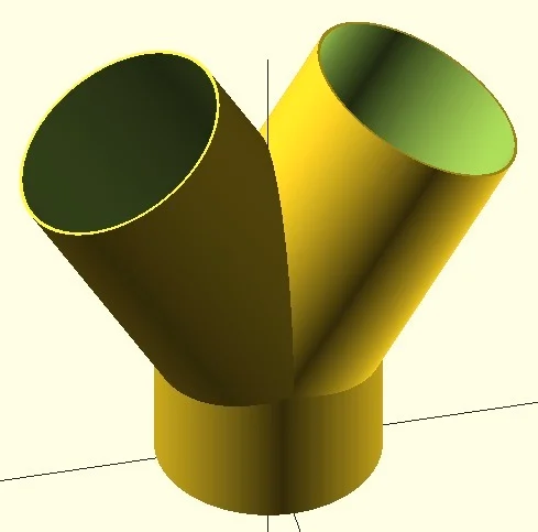Parametric 100mm Y-Piece