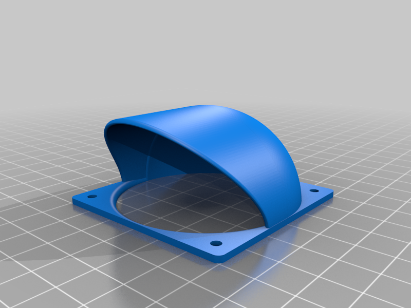 60, 80, 120 mm fan cover/duct with 90 degree deflector