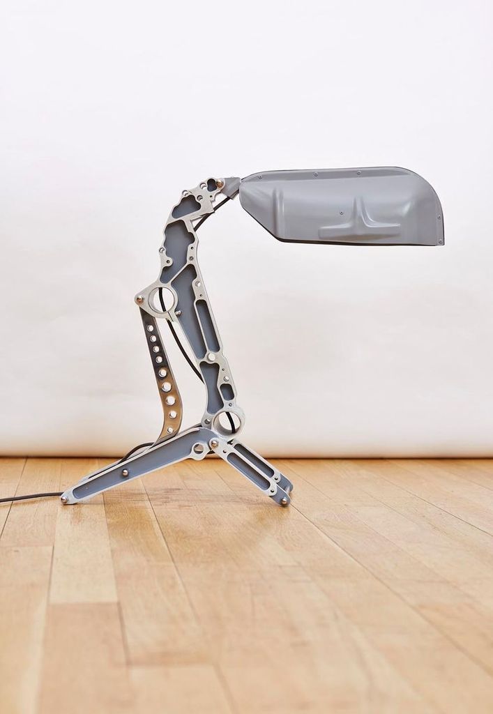 Aviation inspired desk lamp