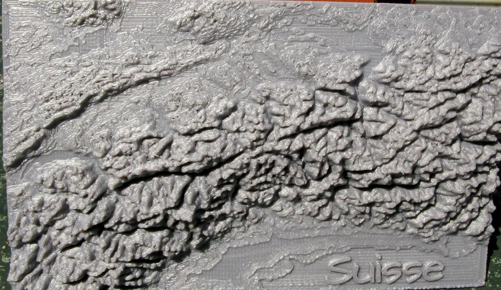 Switzerland and Denmark Relief Maps