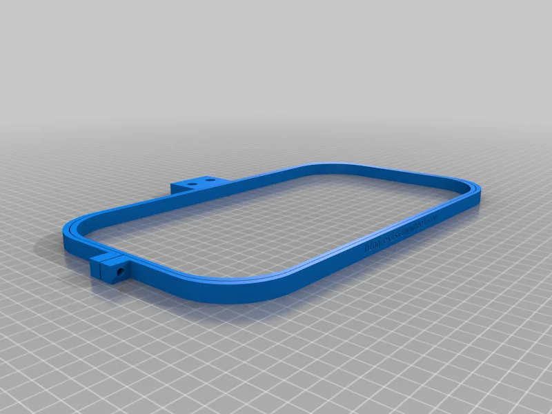 Embroidery hoop, square, parametric (e.g. for lettering)