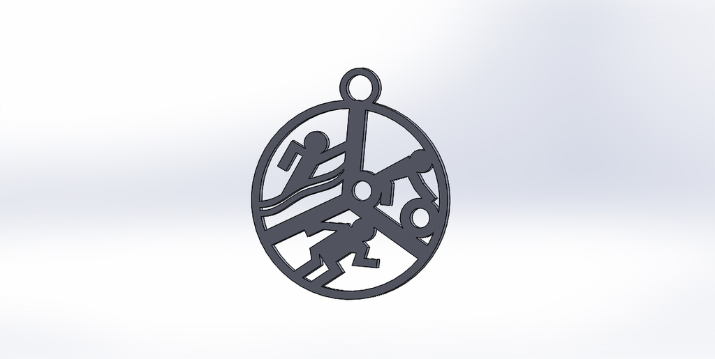 Triathlon medallion