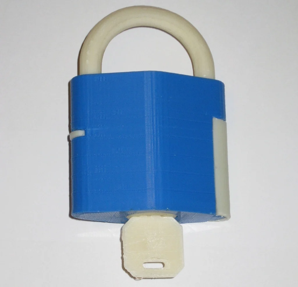 Functional Pin Tumbler Padlock Model