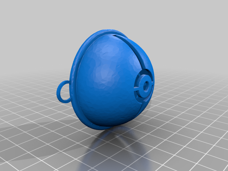 Poke ball golf ball marker with keychain loop