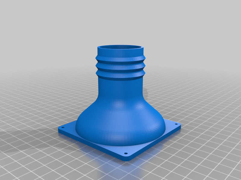 80mm fan to tube adapter straight no fins