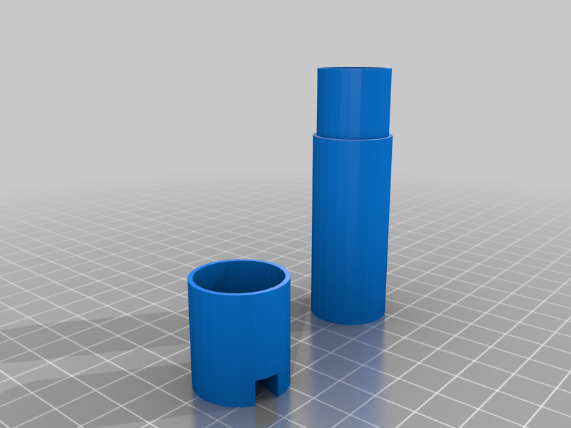 Chapstick / lip balm holder tube with keychain loop - friction fit