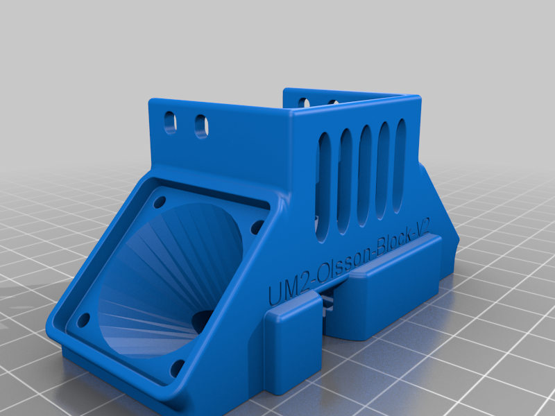 UltiMaker2 3DSolex Olsson Block Fan Holder V2