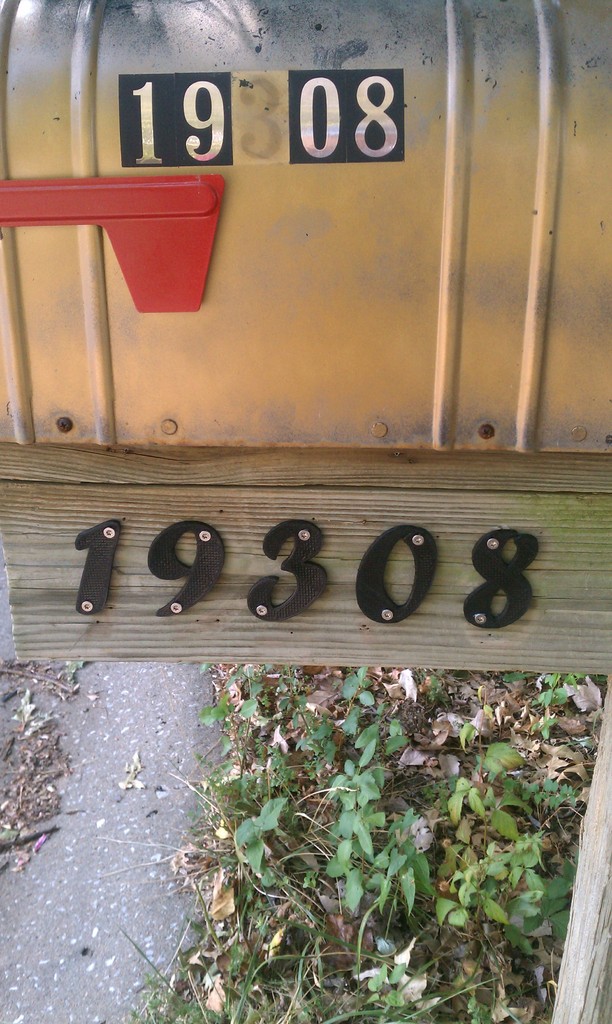 House/Mailbox numbers