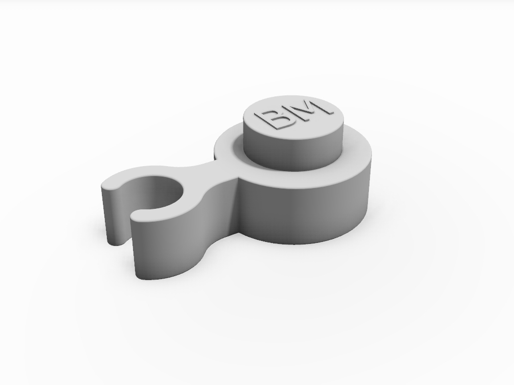 Plate, 1x1, round, with vertical clip