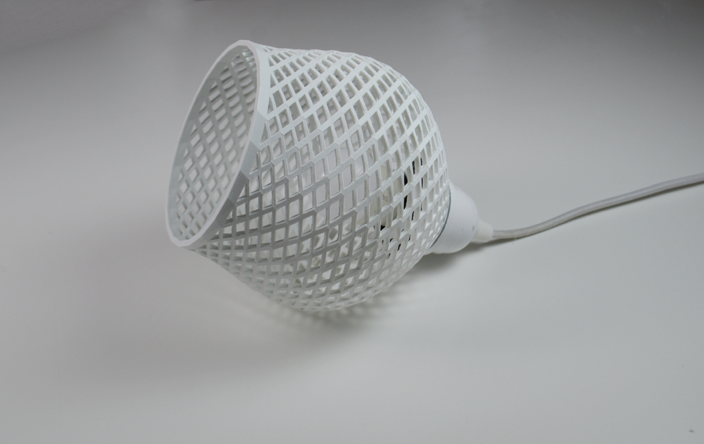Shapeshifter lampshade, inspired by the Dentelle collection