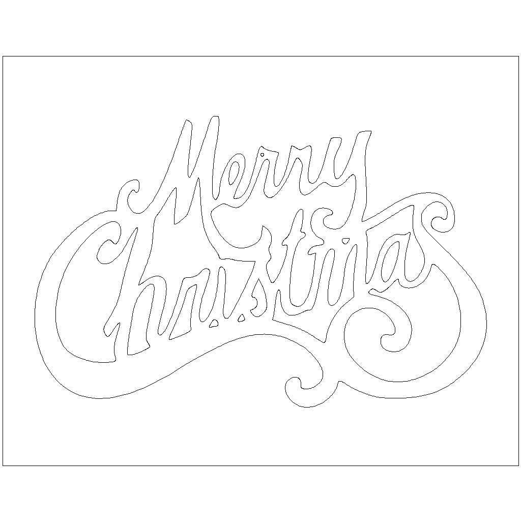 Merry Christmas Laser cut