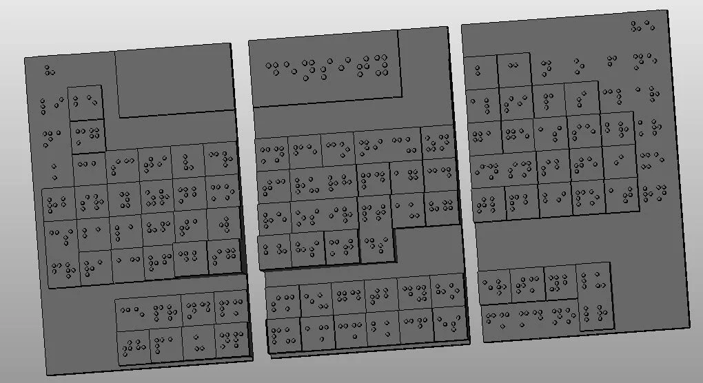 Improved Braille periodic table (density)