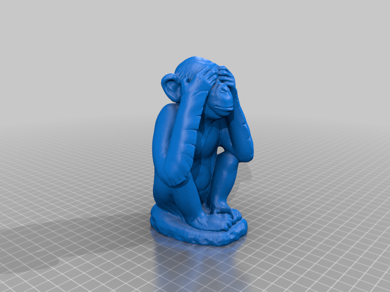 Scimmia saggia (wise monkey) 3d scan