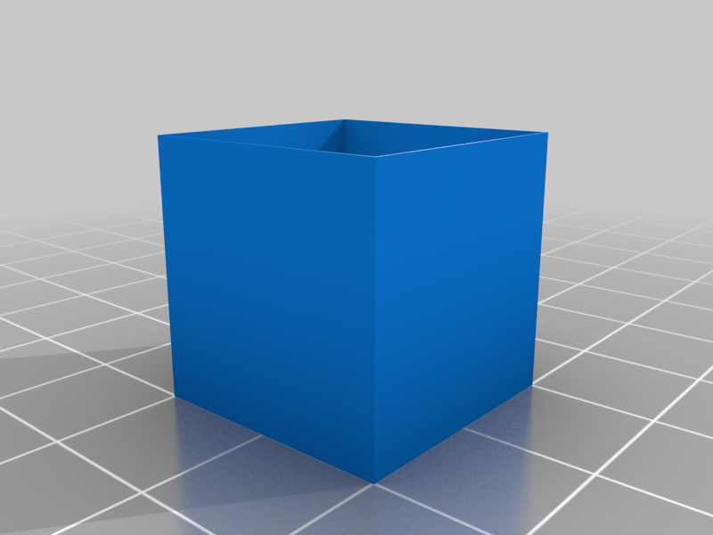 Topless calibration hollow cube