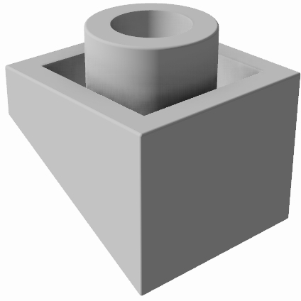 Roof Tile, 1x1x2/3, Inverted