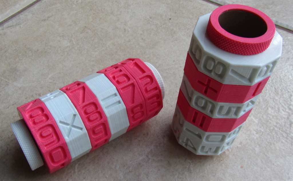 Math Spinner Enhanced (fast print, no support)
