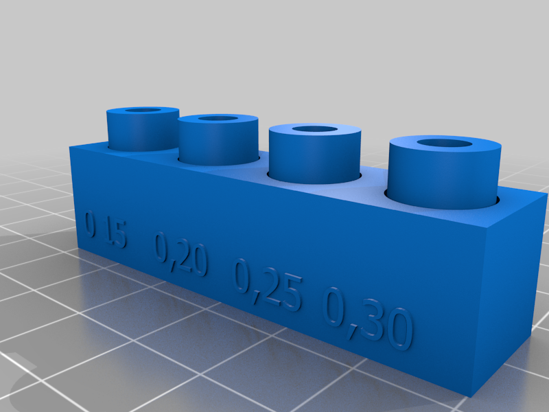 Spaceing and accuracy test cylinder print down to 0.15mm