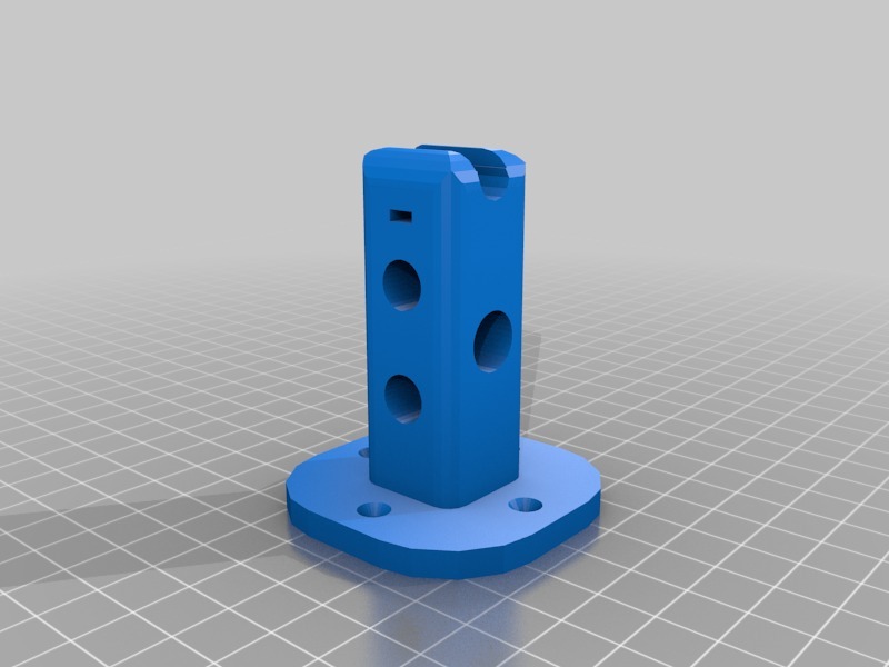 Y axis corner with fixation pad & ziptie hole. NO stop on Y smooth rod