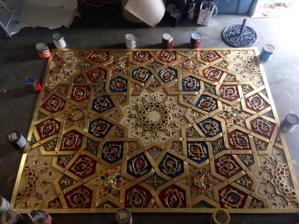 Arabian-Inspired Ceiling Center Medallion