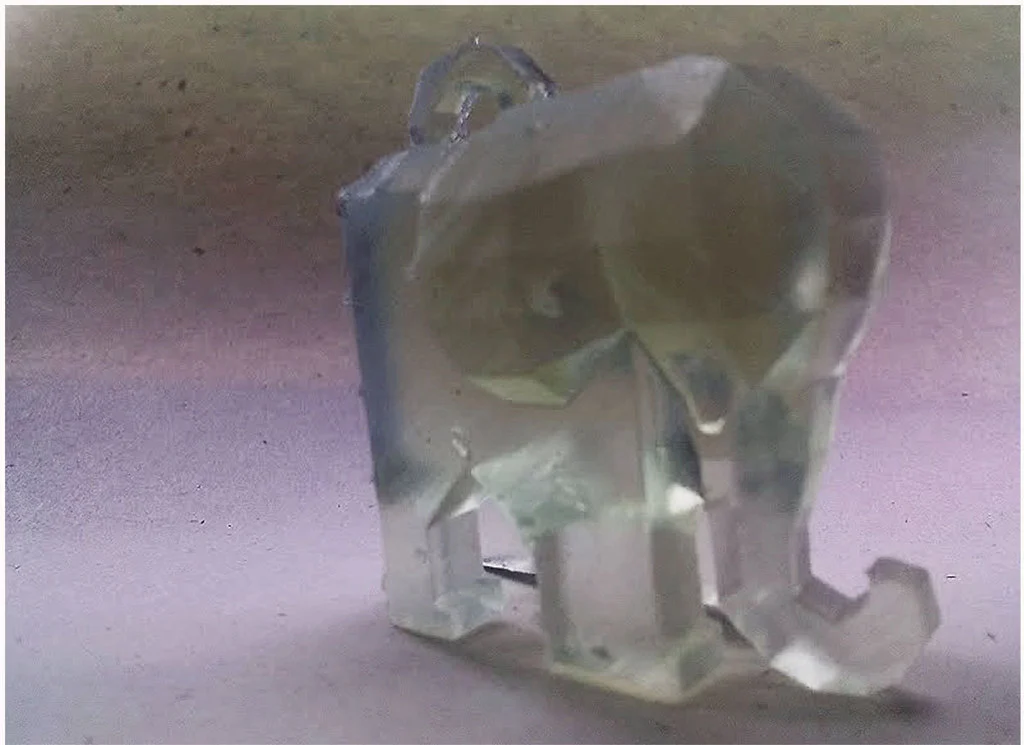 Low Poly Elephant  pendant