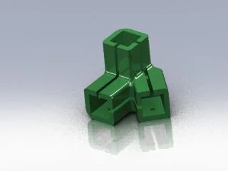 Connector 3D 45deg Left