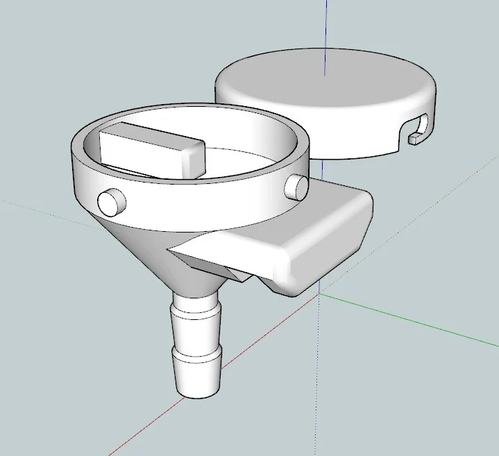 water cooling filler funnel for 10x8 tube.